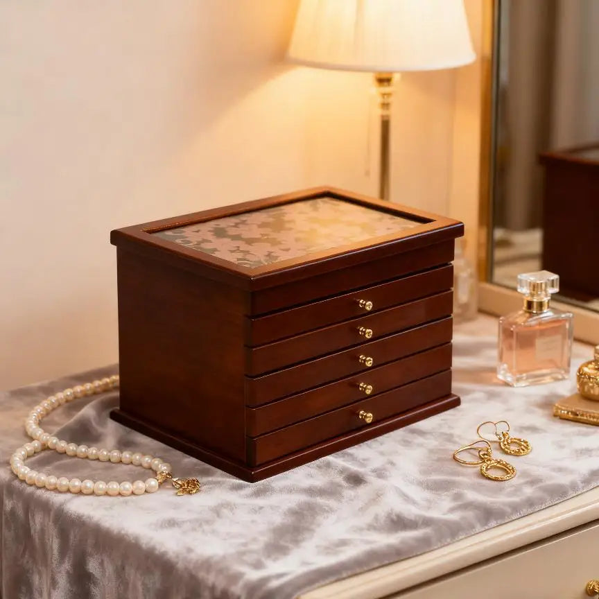 Boîte à bijoux élégante en bois