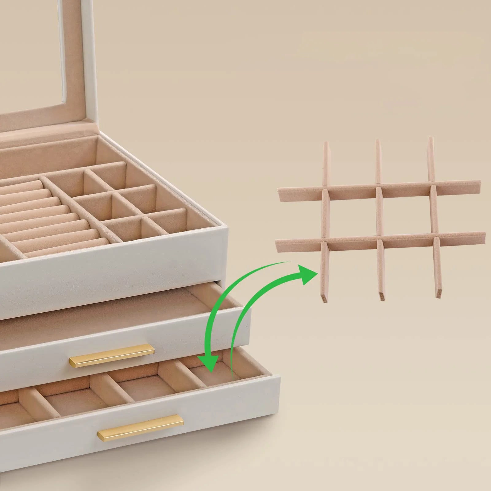 Boîte à bijoux compacte