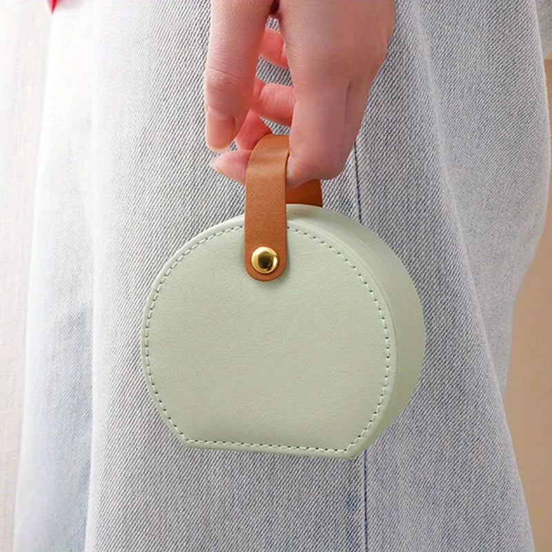 Boîte à bijoux ronde format pochette