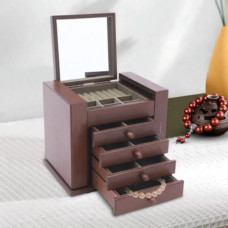 Boîte à bijoux bois vintage