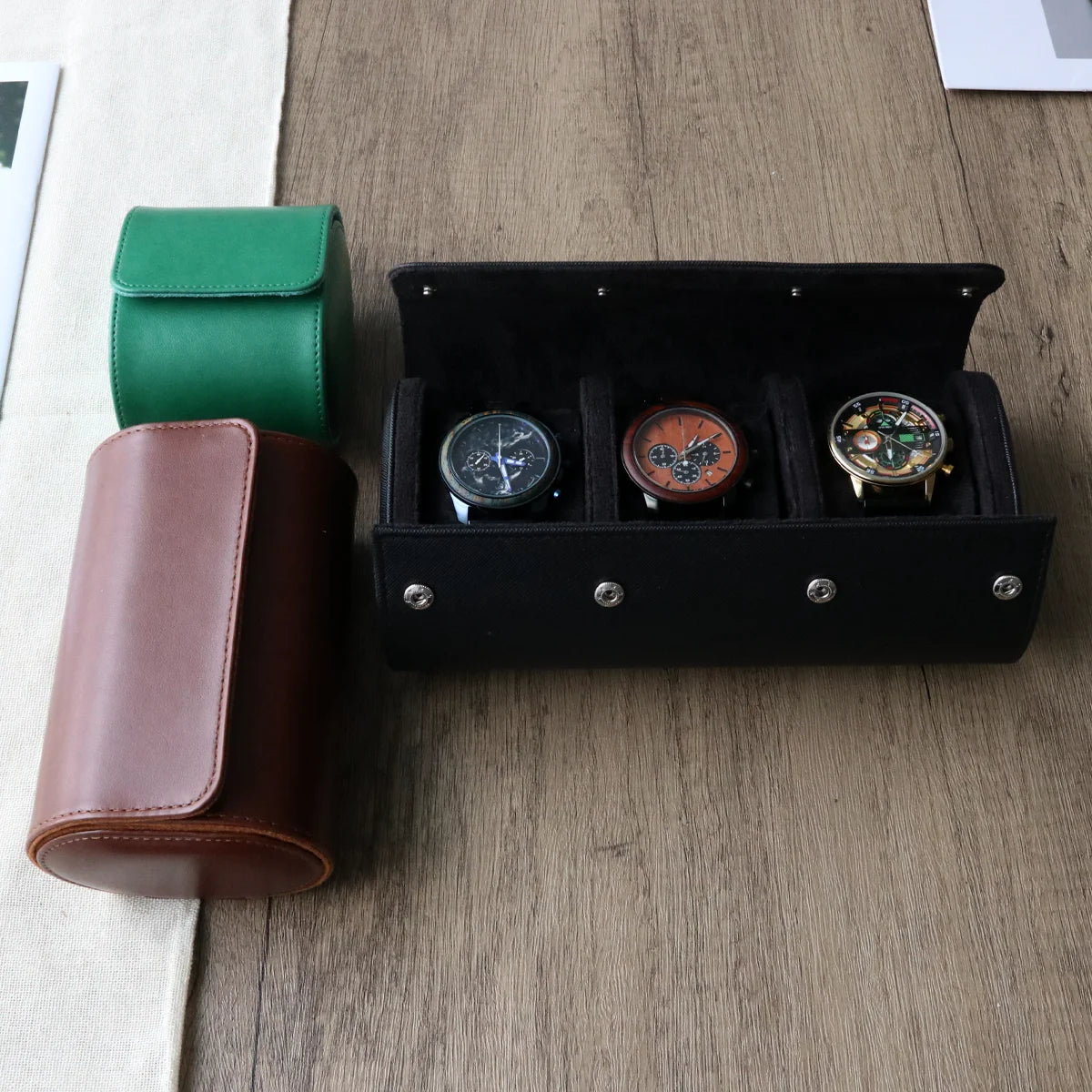 Boîte à montre de voyage compacte et élégante
