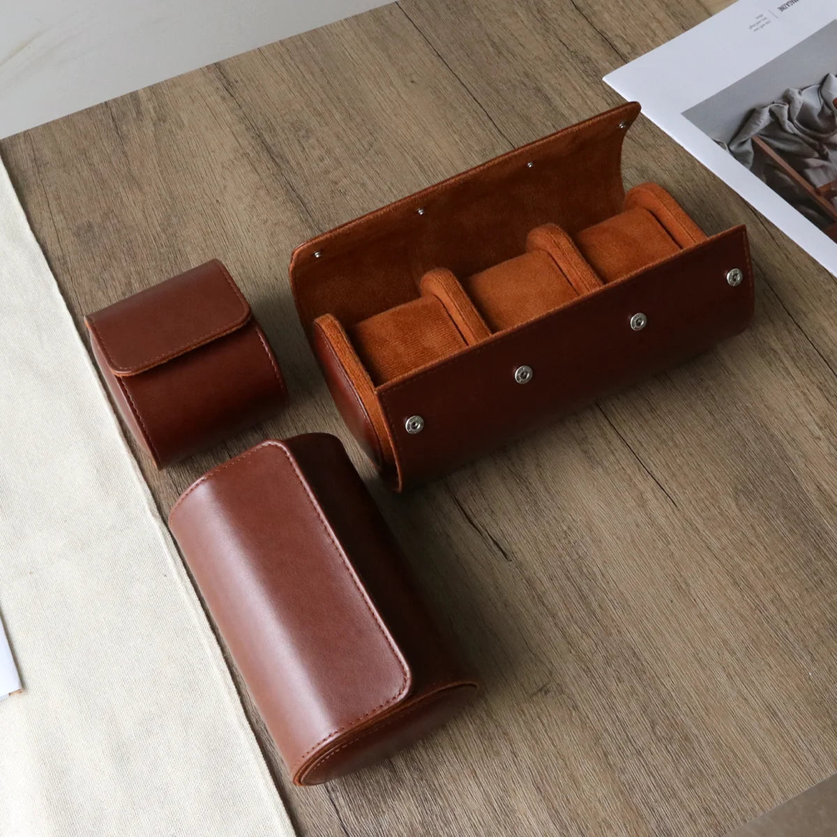 Boîte à montre de voyage compacte et élégante