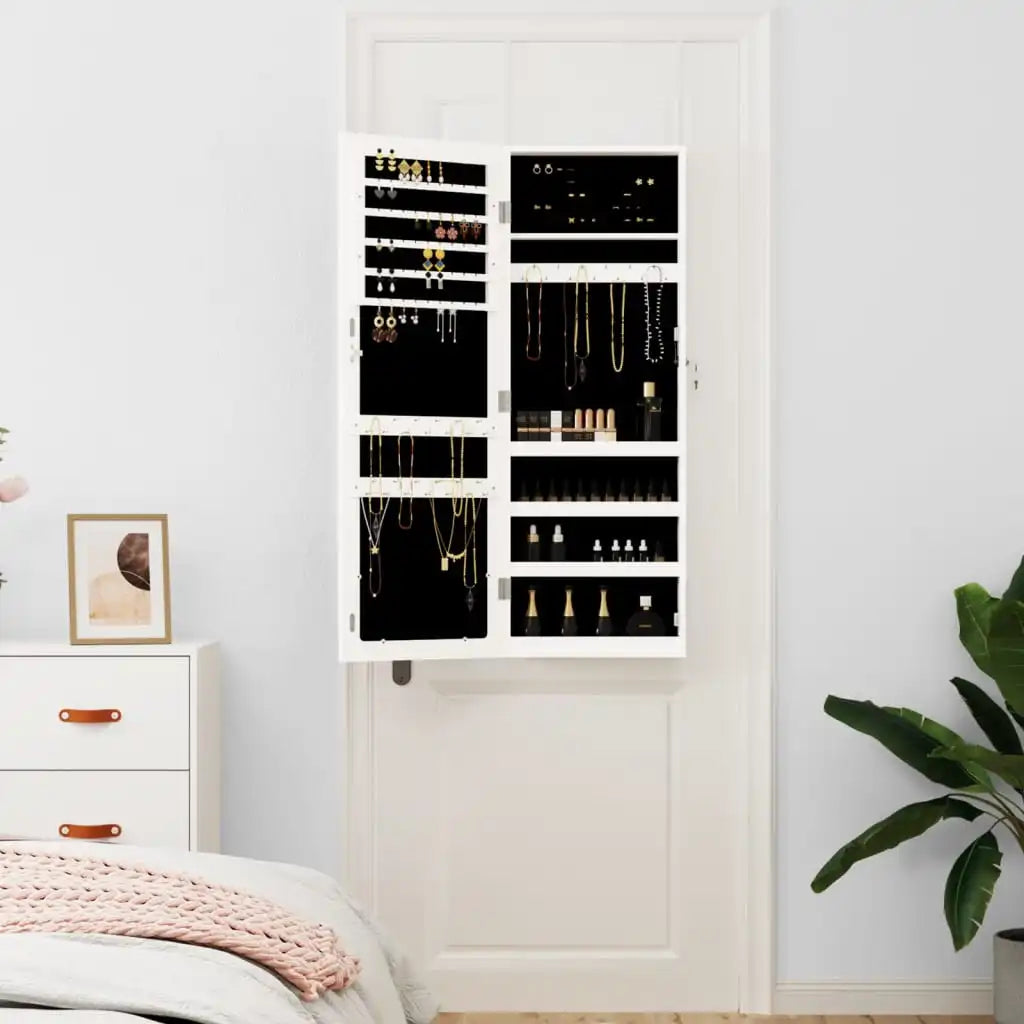 Armoire à bijoux murale blanche