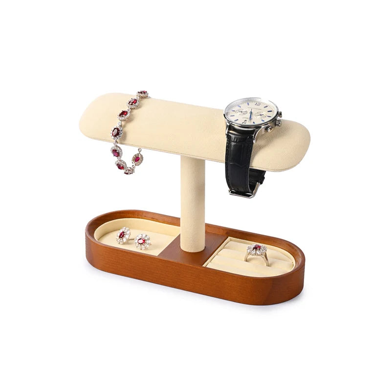 Présentoir à montres et bijoux en bois massif