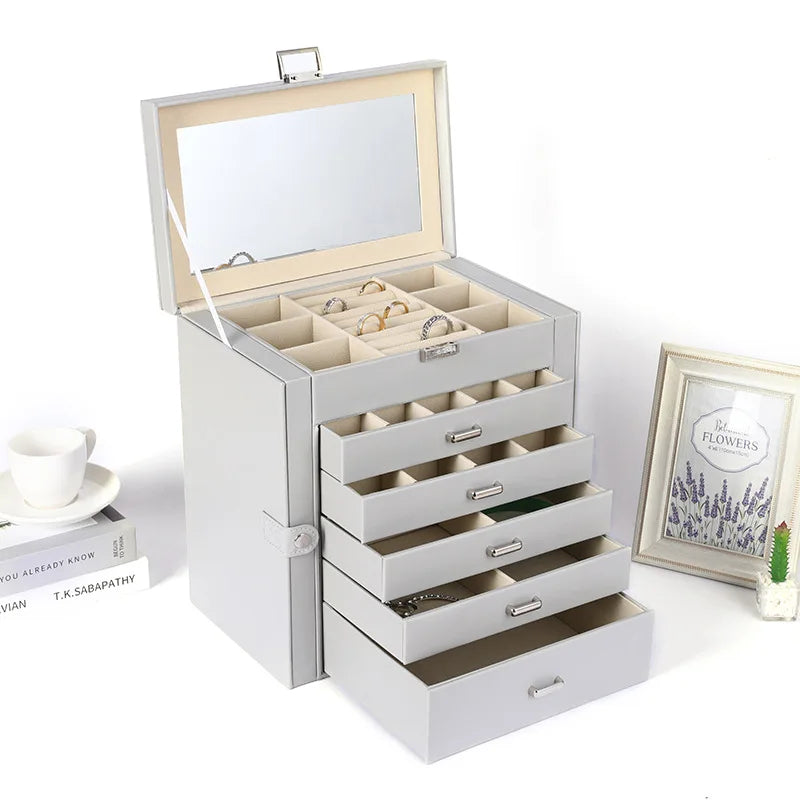 Boîte à bijoux grande capacité