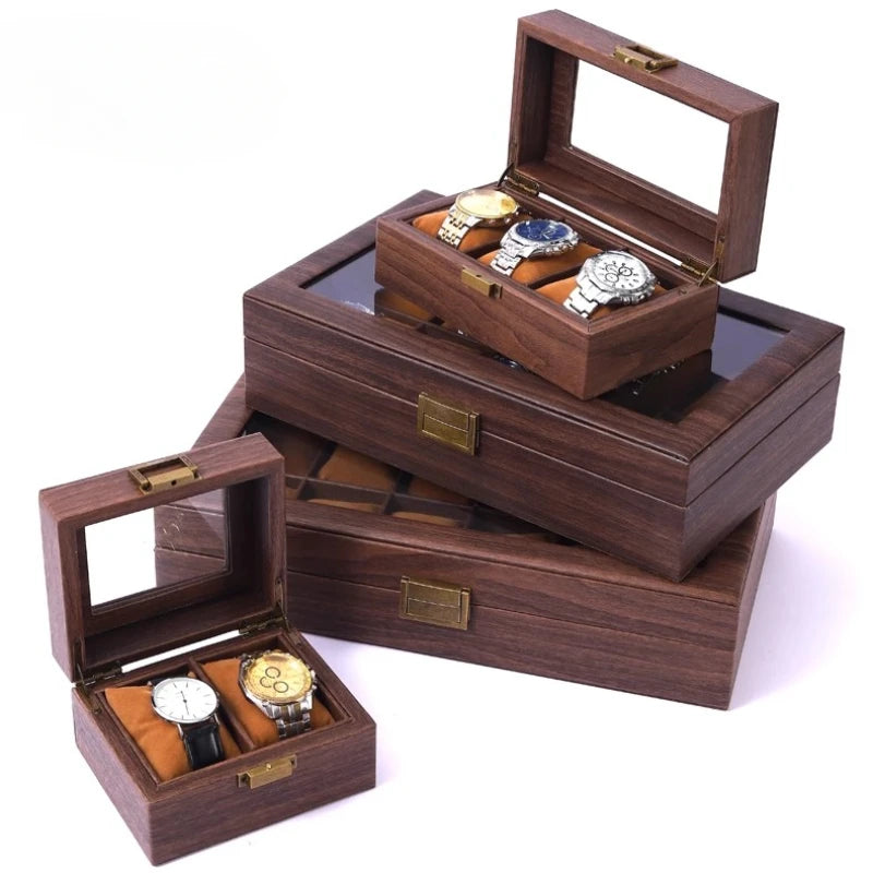 Watch Box Jewelry Holder Organizer Bracelet Display Wrist Watches Showing Case