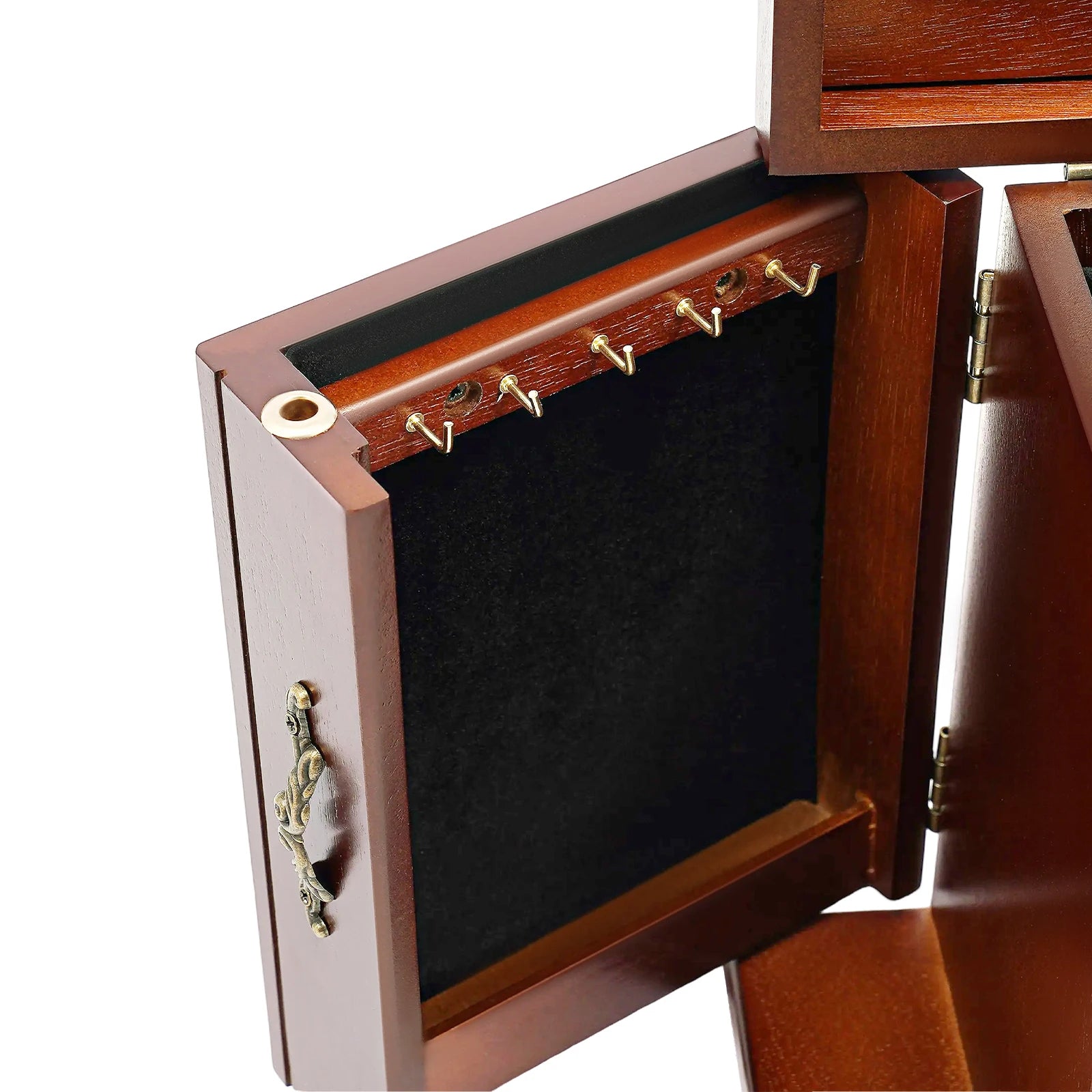 Boîte à bijoux en bois massif 5 niveaux