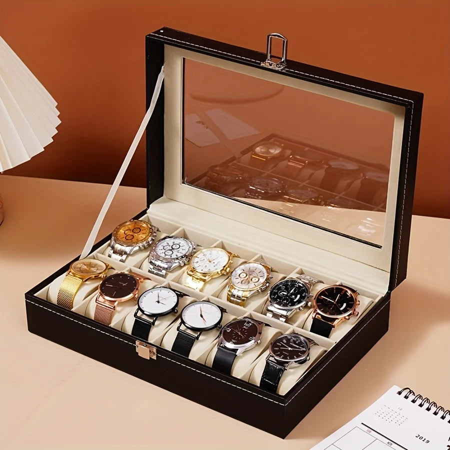 Boîte à montres élégante et sécurisée