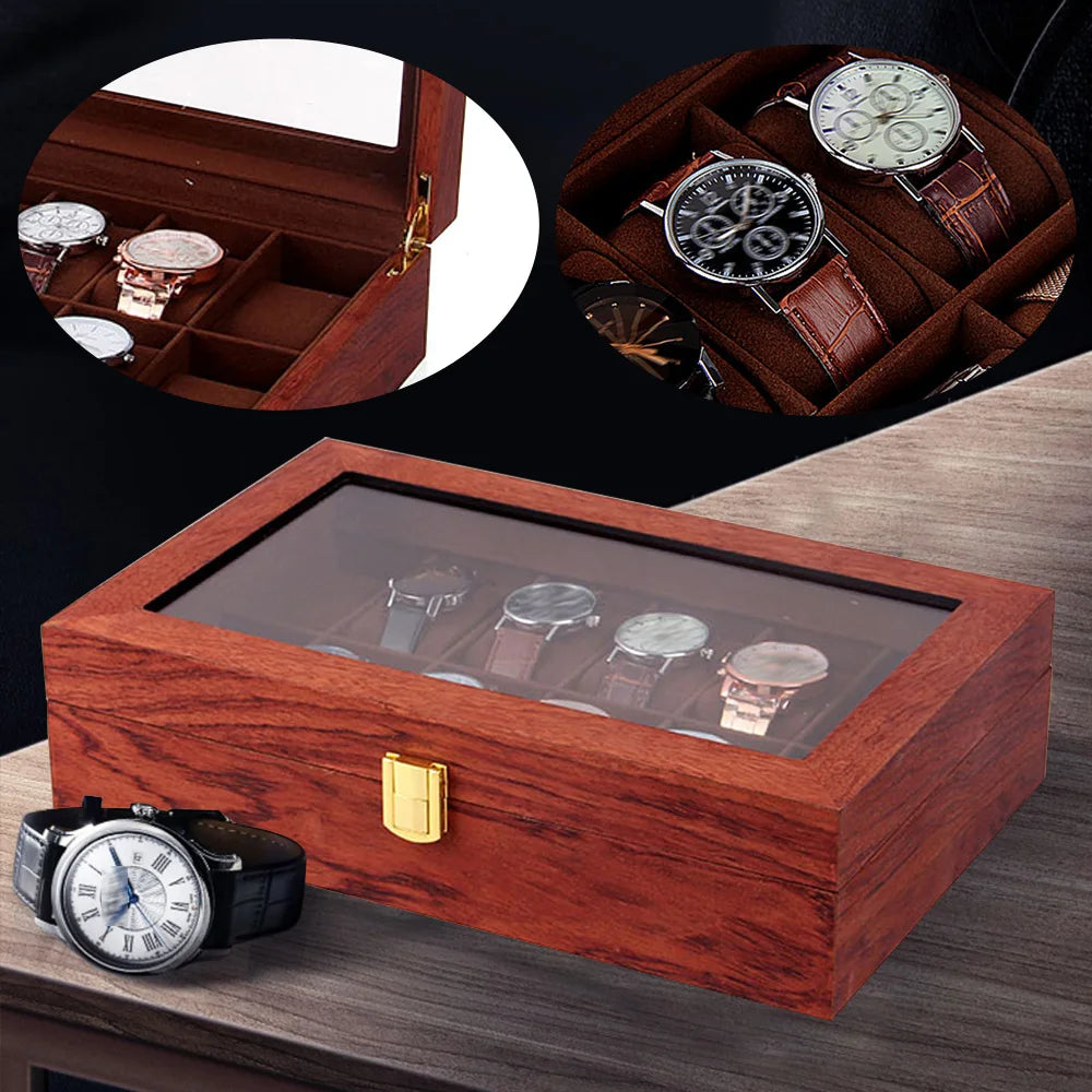 Boîte à montres en bois 12 emplacements